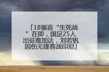 18强赛“生死战”在即，国足25人出征雅加达，刘若钒因伤无缘客战印尼