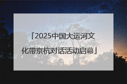 2025中国大运河文化带京杭对话活动启幕