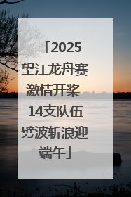 2025望江龙舟赛激情开桨 14支队伍劈波斩浪迎端午