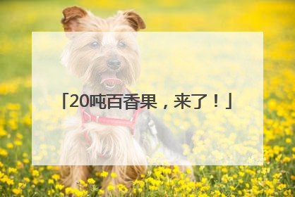 20吨百香果，来了！