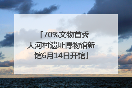 70%文物首秀 大河村遗址博物馆新馆6月14日开馆